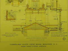 Tower Details: Cumberland County Court House in Bridgeton NJ, 1915. Watson & Huckel