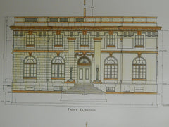 United States Post Office and Court House, Ogden, UT, 1905. Original Plan. Taylor.