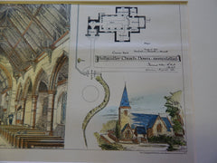Ballyculter Church, County Down, Ireland, 1880, Original Plan. Thomas Drew.