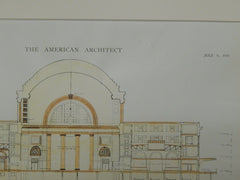 Section on Line, Union Passenger Station, Richmond, VA, 1919, Original Plan. John Russell Pope.