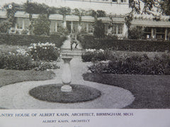 Exterior, Country House of Albert Kahn, Birmingham, MI, 1924. Albert Kahn.