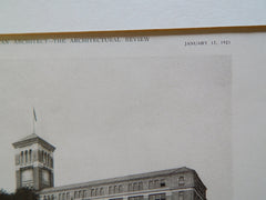 Building for Baldwin Piano Manufacturing Co., Cincinnati,OH, 1923, Lithograph. Lockwood, Greene&Co.