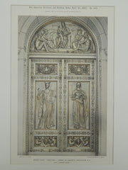 Tradition Bronze Door, Library of Congress, Washington, DC, 1897, Photograph.  Olin L. Warner.