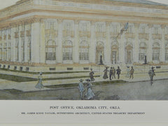 Perspective View, Post Office, Oklahoma City, OK, 1912. James Knox Taylor.