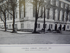 Exterior, Central Library, Portland, OR, 1914. Doyle & Patterson.