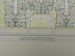 Lochby Court Apartments, Chicago, IL, 1916, Original Plan. Schmidt, Garden & Martin.