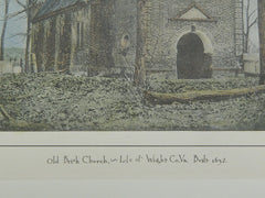 Old Brick Church (built 1632), Isle of Wight County, VA, 1884, Photogravure.