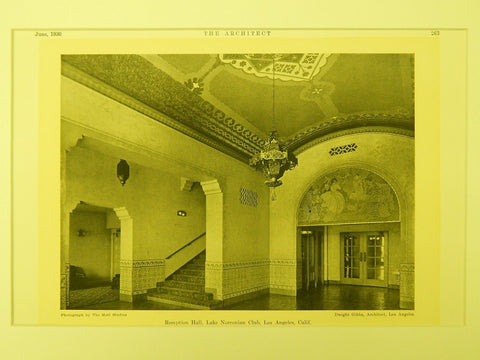 Entrance, Farm House of E. B. Curtis, Greenwich, CT, 1914, Lithograph. Theodore E. Blake.