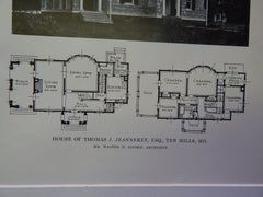 House of Thomas J. Jeanneret,ESQ., MD,Lithograph,1914. Gieske.
