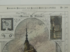 Design for the Grant Memorial, Washington, DC, 1885, Original Plan. Henry A. Nisbet.