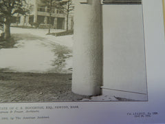 Stable Gateway: Estate C.S. Houghton,ESQ.,Newton,MA,1905,Lithograph. Chapman & Frazer.