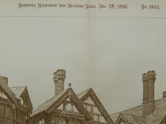 Bedston Court, Birkenhead, England, 1895, Original Plan. Grayson & Ould.