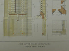 Tower & Upper Stories, First Baptist Church, Montclair, NJ, 1926. Tachau & Vought.