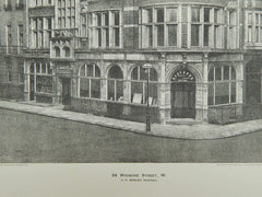 24 Wigmore Street, Westminster, London, England, 1896, Lithograph. C. H. Worley.