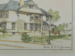 House for E. T. Burrowes, Portland, ME, 1885, Original Plan. John Calvin Stevens.