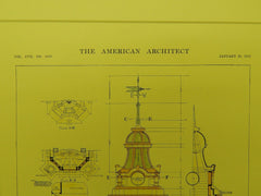 Tower Details: Cumberland County Court House in Bridgeton NJ, 1915. Watson & Huckel