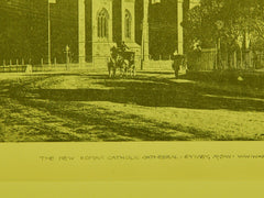 New Roman Catholic Cathedral, Sydney, NSW, Australia, 1890, Lithograph. Wardell.