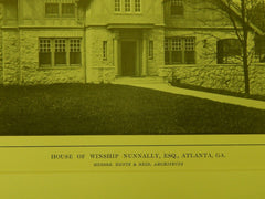 House of Winship Nunnally, Atlanta, GA, 1914, Lithograph. Hentz & Reid.