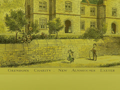 Almshouse for Gendon's Charity, Exeter, England, 1883. Best & Commin. Original