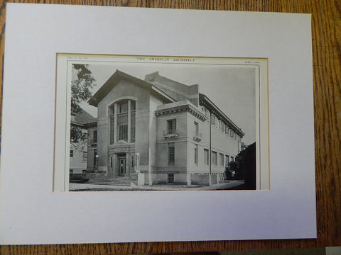 Exterior, Gymnasium and Domestic Science Building, Washington High School, Portland, OR, 1914. Mr. Ellis F. Lawrence and Mr. William G. Holford.