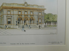 U.S. Post Office, Natchitoches, LA. 1905. Original Plan. James Knox Taylor.