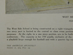 West Side Junior High School, Appleton, WI, 1924, Original Plan. Perkins, Fellows, & Appleton.