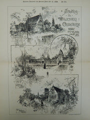 Sketches in Willesden Cemetery in Willesden, England, 1890.  J. Martin Brooks