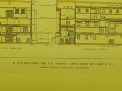 Lodge Building for the Masonic Association in Camden NJ, 1915. Heacock & Hokanson