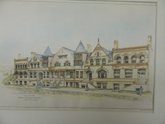 Block of Houses for Mr. E.K. Greene, Kearney, NE, 1890, Original Plan.  Frank Bailey & Farmer.