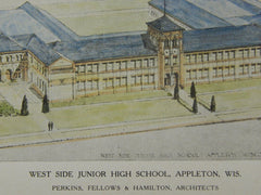 West Side Junior High School, Appleton, WI, 1924, Original Plan. Perkins, Fellows, & Appleton.