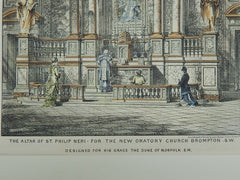 Altar of St. Philip Neri, New Oratory Church, South Kensington, UK, 1883, Herbert S. Gribble
