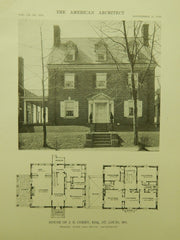 House of J. B. Corby, Esq., St. Louis MO, 1916. Roth and Study. Lithograph