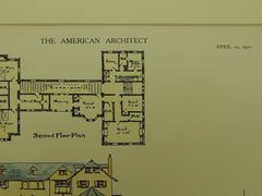 Residence for Henry Welsh Rogers, Esq. in Spring Lake NJ, 1911. Wilson Eyre