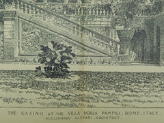 Casino at the Villa Doria Pamfili in Rome, Italy, 1897. Alessandro Algardi