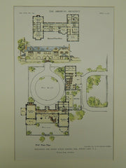Residence for Henry Welsh Rogers, Esq. in Spring Lake NJ, 1911. Wilson Eyre