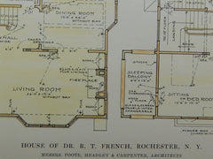 House of Dr. R. T. French in Rochester NY, 1915. Foote, Headley & Carpenter