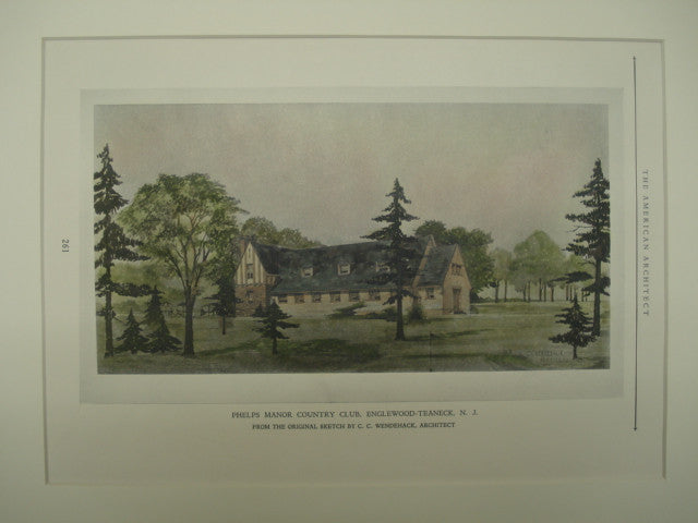 Phelps Manor Country Club , Englewood-Teaneck, NJ, 1926, C. C. Wendehack