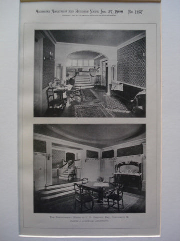 Dining-Room: House of L.D. Drewry, Esq., Cincinnati, OH, 1900, Elzner & Anderson