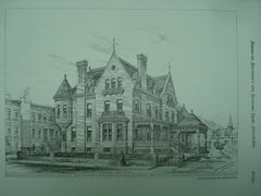 Design for the House on the Corner of Walton Avenue and 149th Street , New York, NY, 1879, Henry E. Kilburn