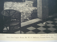 Patio from Loggia in the House of W.C. DeGarmo , Coconut Grove, FL, 1926, DeGarmo and Varney