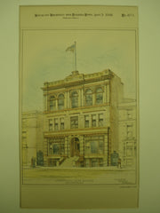 Typographical Union Building , Washington, DC, 1892, O. von Nerta