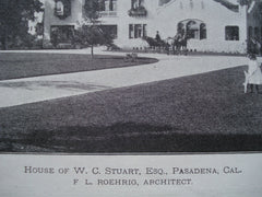 House of W.C. Stuart, Esq., Pasadena, CA, 1899, F.L. Roehrig