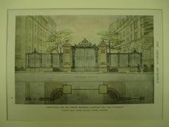 Competition for the Porter Memorial Gateways at Yale Univeristy , New Haven, CT, 1912, Messrs, Howells & Stokes