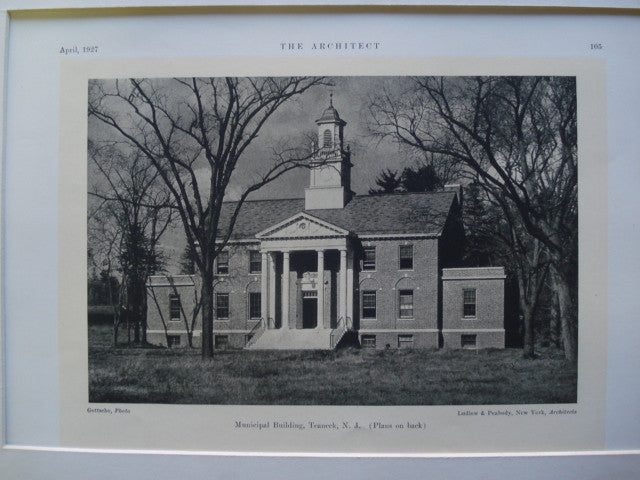 Municipal Building , Teaneck, NJ, 1927, Ludlow & Peabody