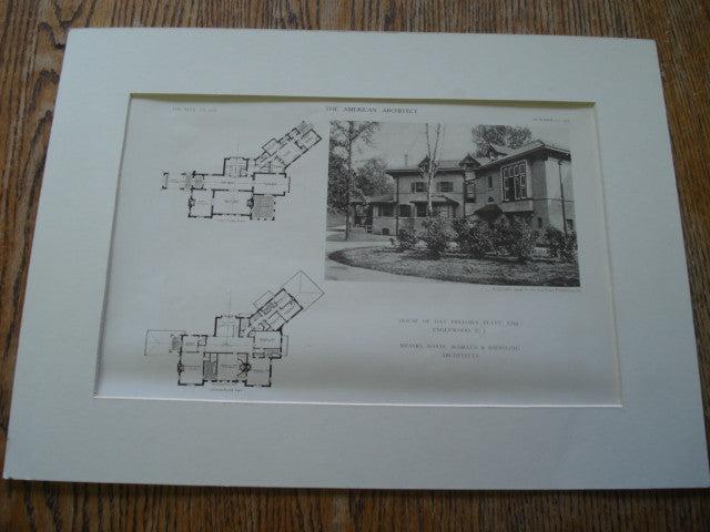 House of Dan Fellows Platt, ESQ, Englewood, NJ, 1909, Messrs. Davis, McGrath & Kiessling