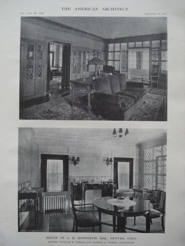 House of A.H. Bosworth, Esq., Denver, CO, 1915, Messrs. William E. Fisher and Arthur A. Fisher