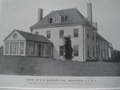House of E.E. Bartlett,ESQ, Amagansett, L.I., NY. 1916. W.L. Bottomley. Original Photograph