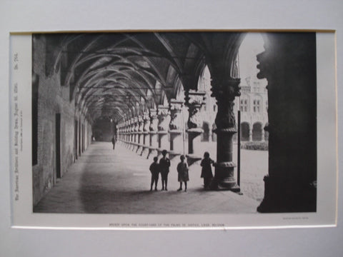 Arcade upon the Court-Yard of the Palais de Justice, Liege, Belgium, EUR, 1890, Unknown