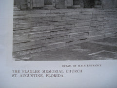Detail of the Main Entrance of the Flagler Memorial Church , St. Augustine, FL, 1909, Carrere & Hastings