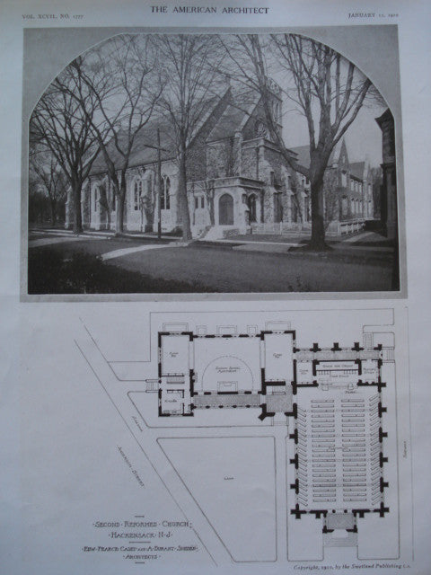 Second Reformed Church , Hackensack, NJ, 1910, Edw. Pearce Casey and A. Durant Sneden